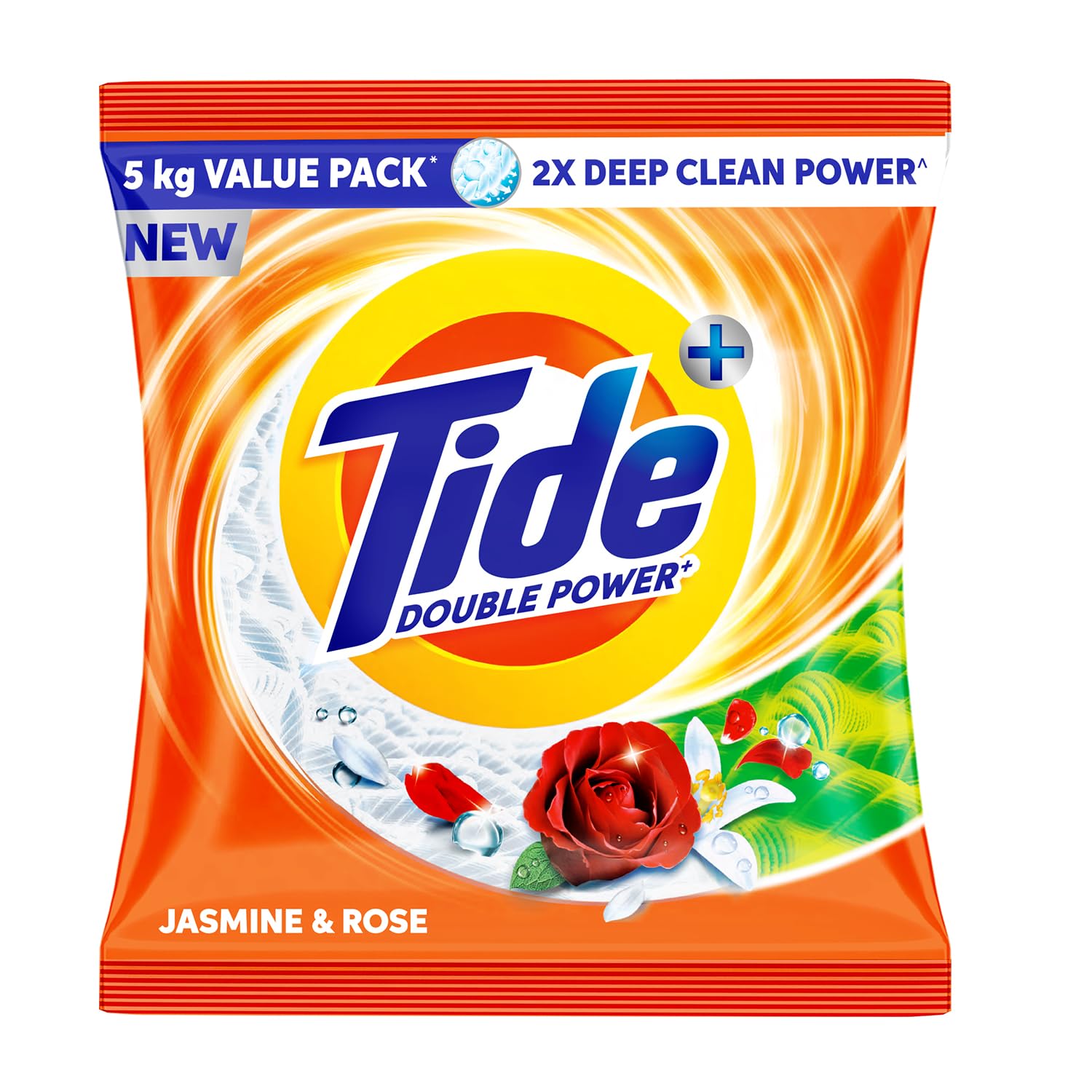 Tide Plus Double Power Detergent Washing Powder - 4 kg + 1 Kg Free (Jasmine and Rose)-image-22