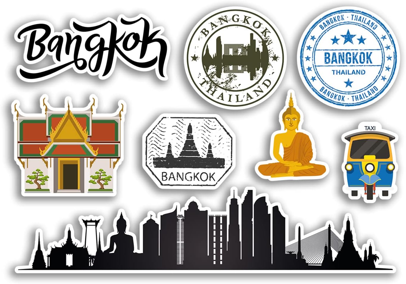 San Francisco Aufkleber A5 Bogen - Retro Vinyl Sticker USA Wahrzeichen