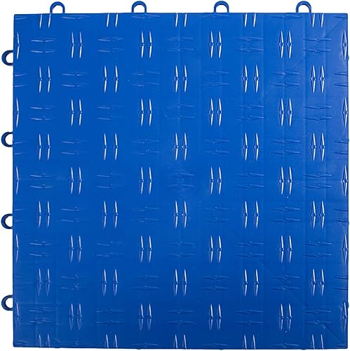 VEVOR Suelo de garaje, azulejos de suelo entrelazados duraderos, paquete de 50, azulejos de garaje antideslizantes con placa de diamante, soporta