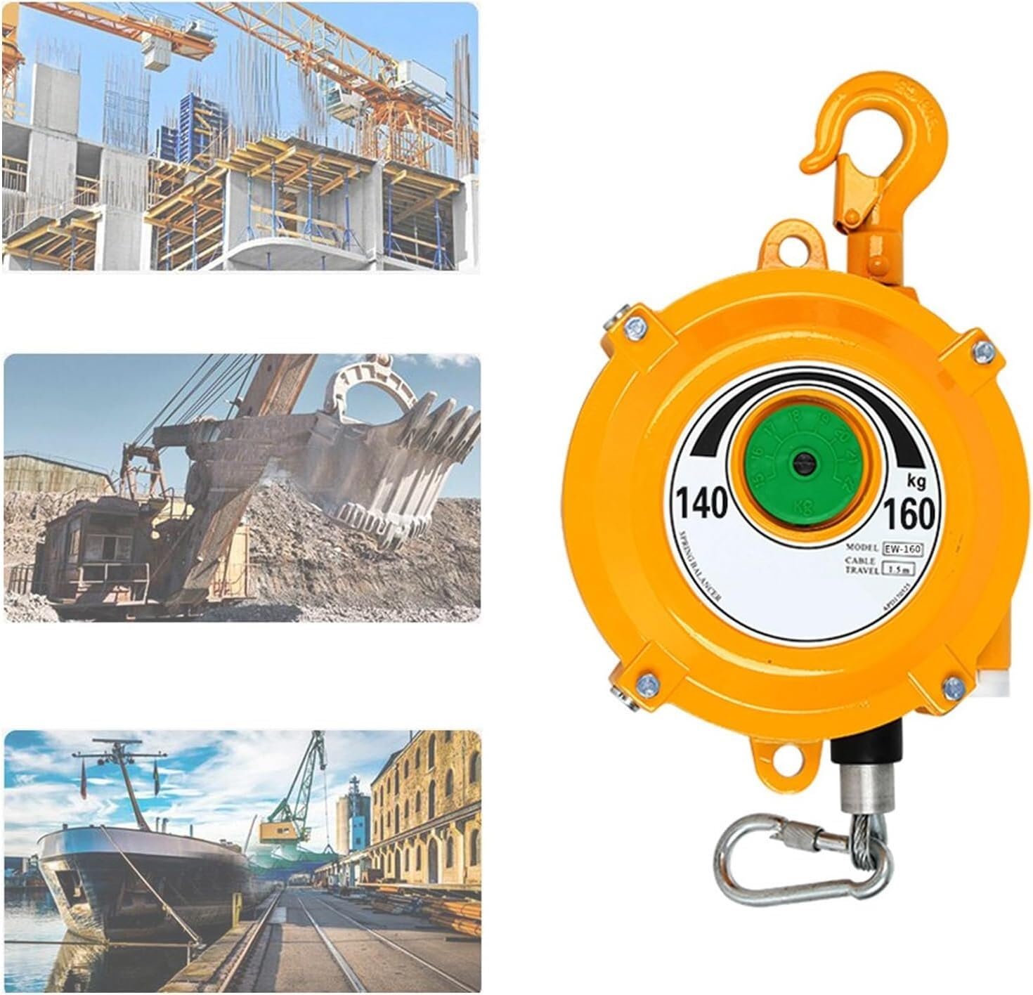 VUIKLCty Spring Balancer Tool Balancer With Wire Rope And Hook For Workshop And Automotive Equipment(Size : 140-160kg)