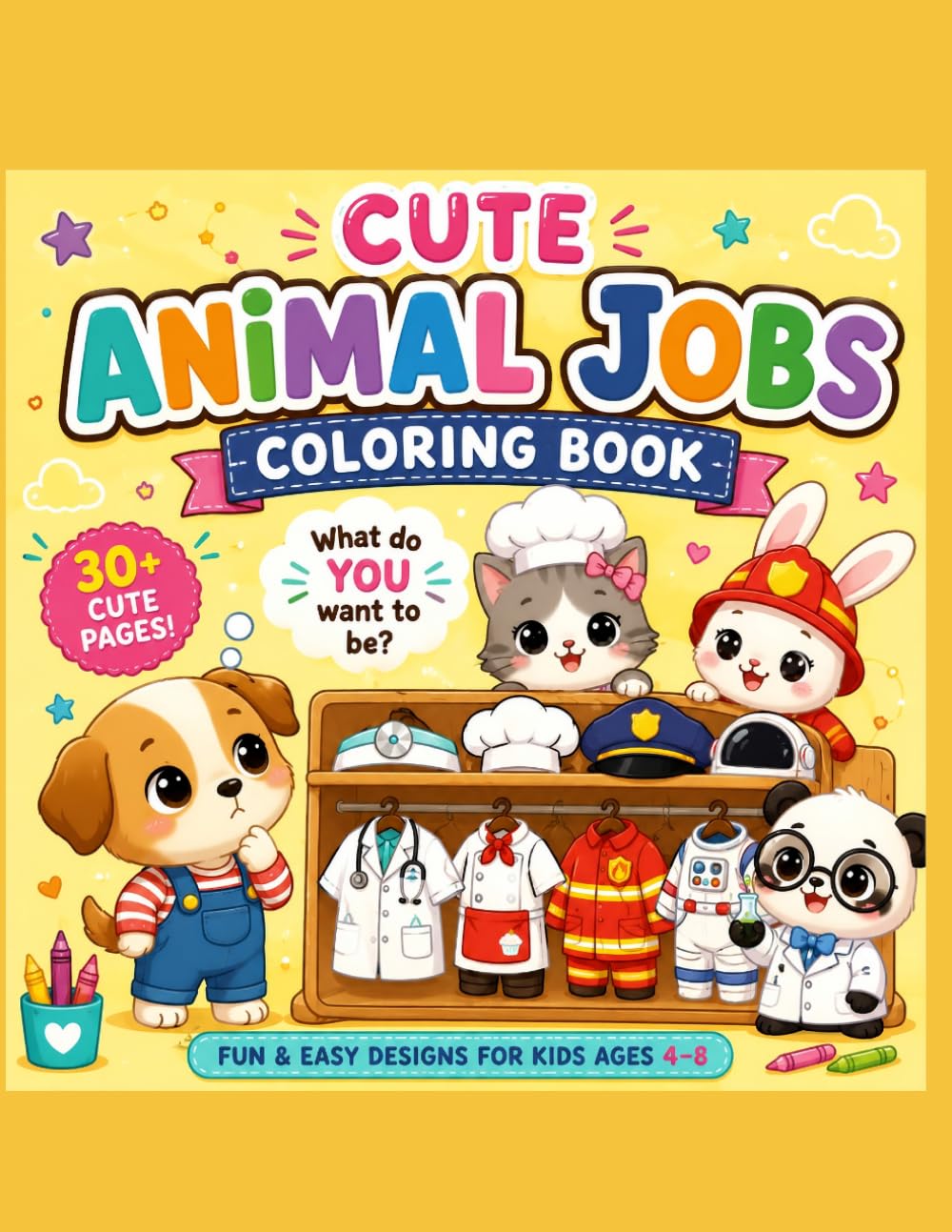 Cute Animal Jobs: Fun & Easy Kawaii Animals at Work for Kids Ages 4–8