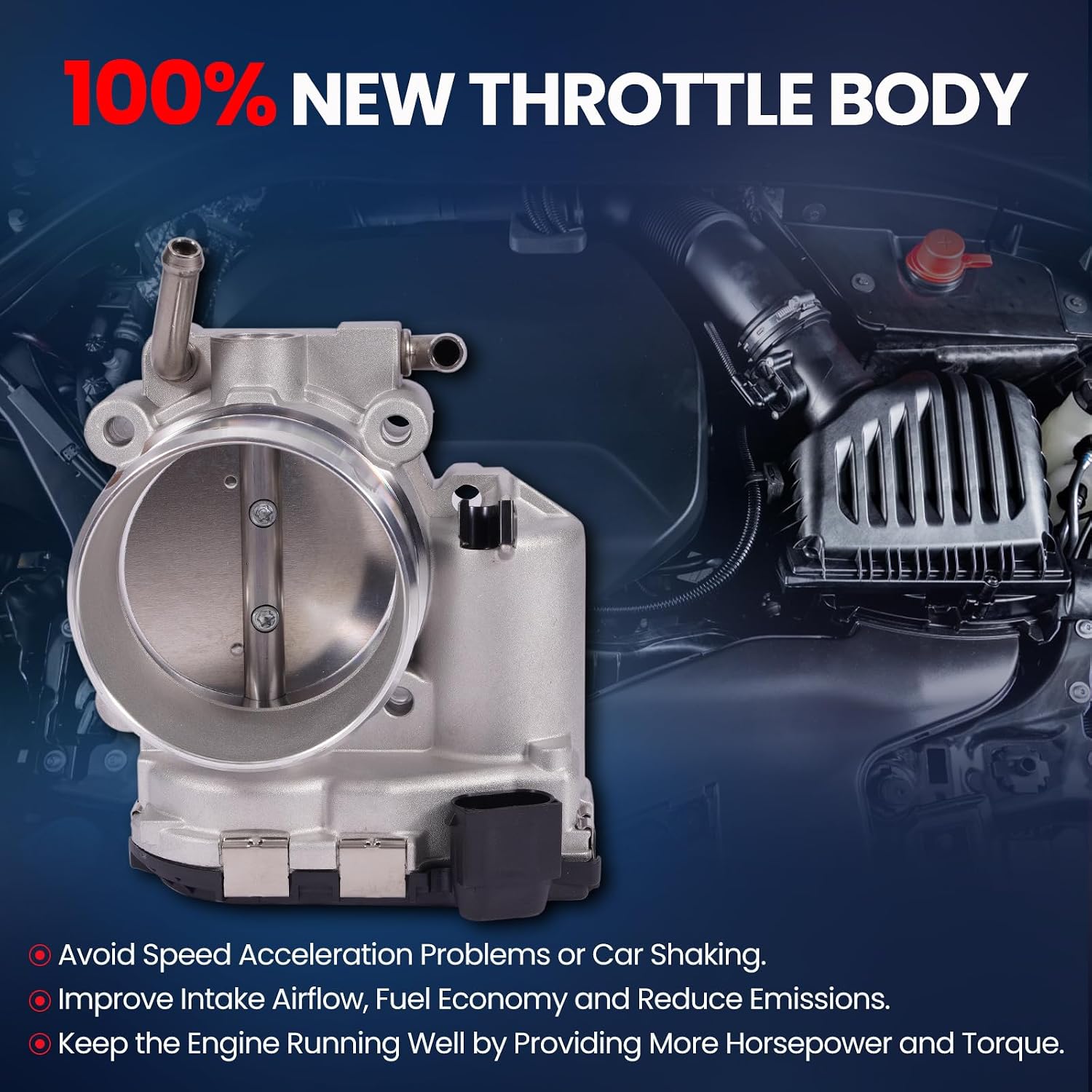 MOCA Electronic Throttle Body Assembly Fit 2016-2020 for Kia Sorento/Optima 2.4L, 2018-2020 for Hyundai Tucson 2.4L, 2017-2018 for Hyundai Santa Fe Sport 2.4L, 2016-2021 for Kia Sportage 2.4L
