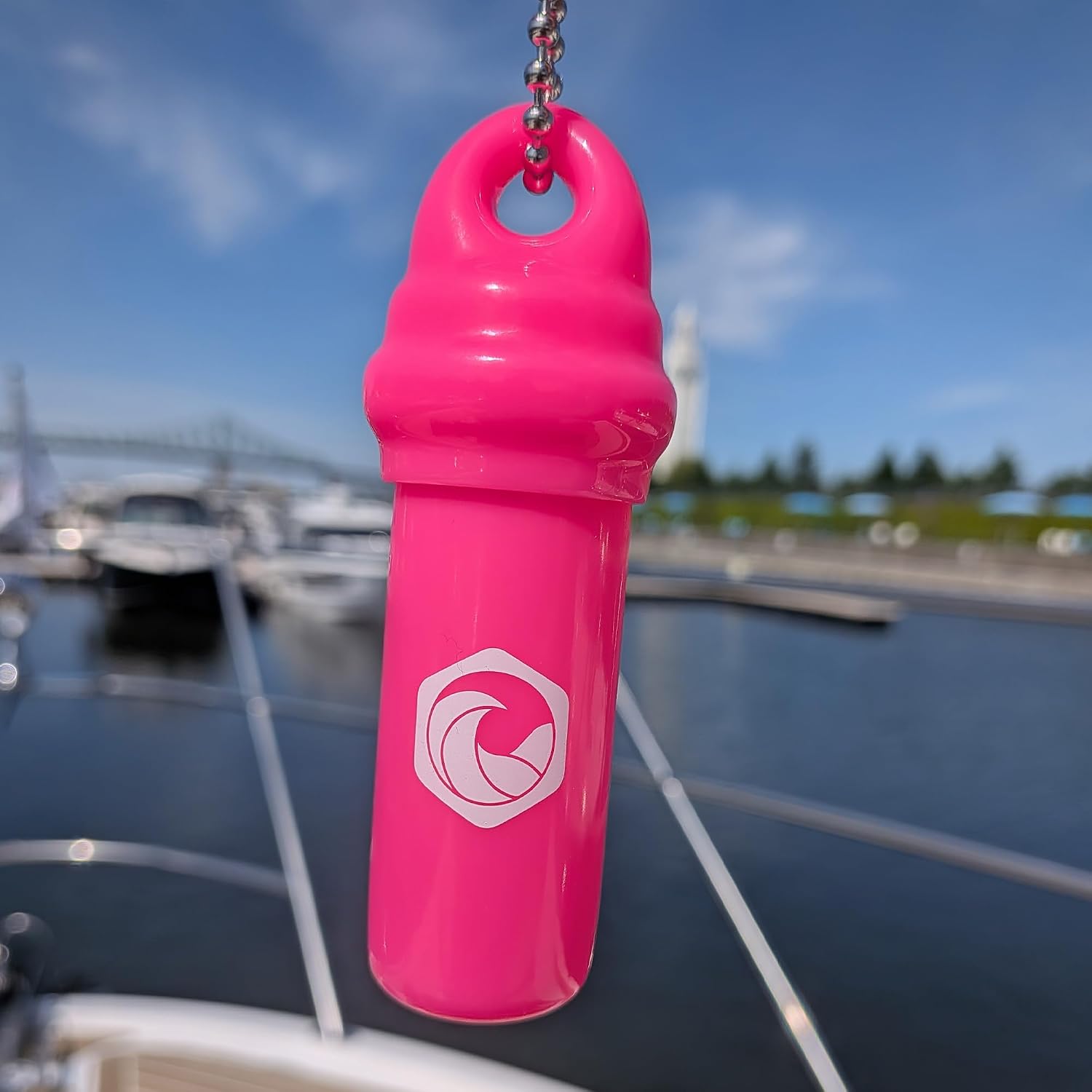 Seahive Floating Keychain (1 pack) with Waterproof Safety Container Boat Key Float - Pontoon, Fishing Accessories key holder
