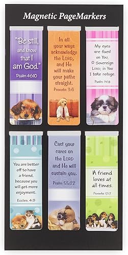 Miniatura 135 de Christian Art Gifts - Conjunto de marcapáginas magnéticos Lift Up Your Hands, 6 unidades Escénica #1