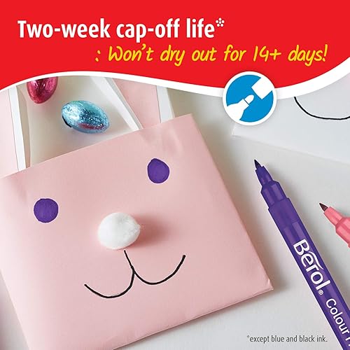 Miniatura 7 de Berol Bolígrafo de punta de fibra fina con 0.024 in de ancho de línea, colores surtidos, paquete de 12