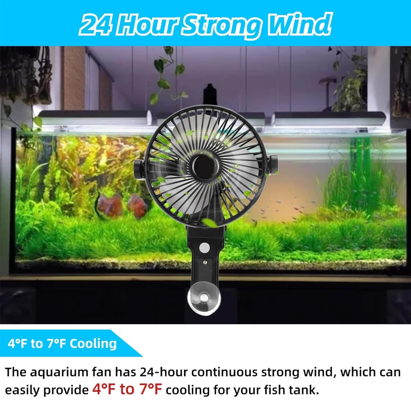 Aquarium Chiller 360 Rotation mit Clip Und Saugnapf Aquarium Kühler