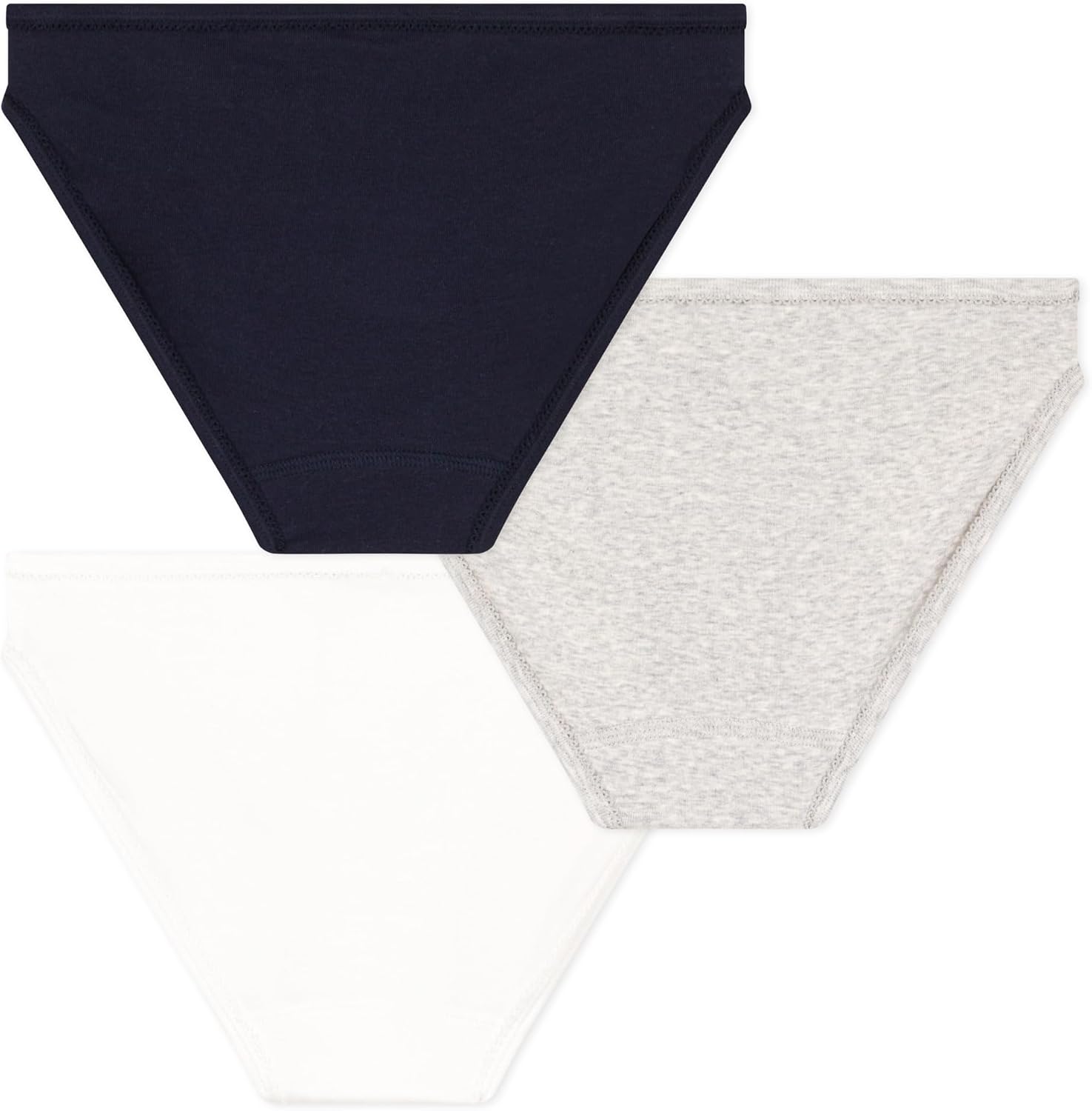 Petit Bateau WOMEN'S FINE COTTON BRIEFS - 3-PACK STYLE 53334 SIZES XXS-XL