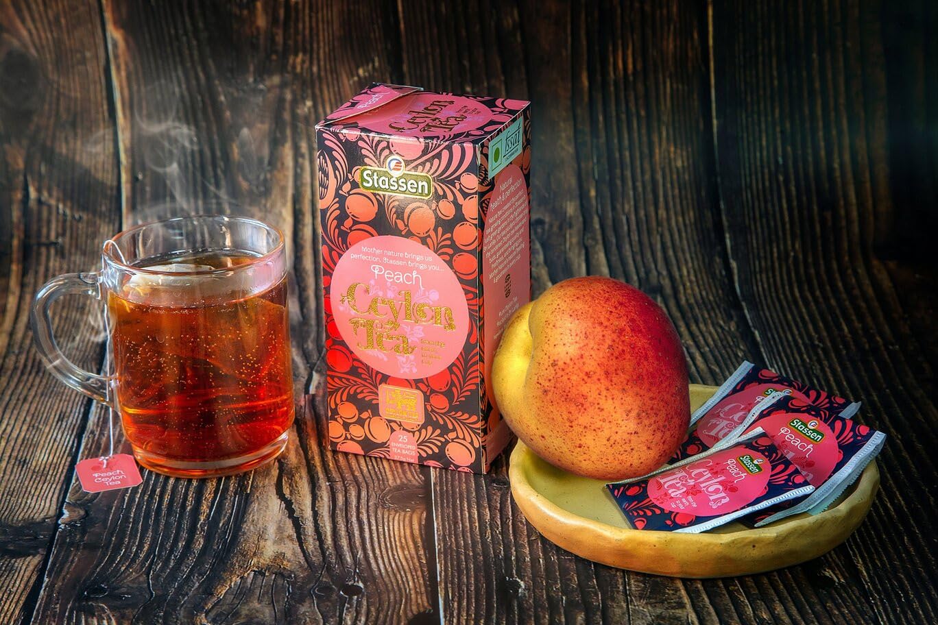 TIB The Infinity Box Pure Ceylon Peach Tea – 25 Tea Bags | Aromatic & Fruity Black Tea | Refreshing & Flavorful | Pack Of 4 - Image 2 thumbnail