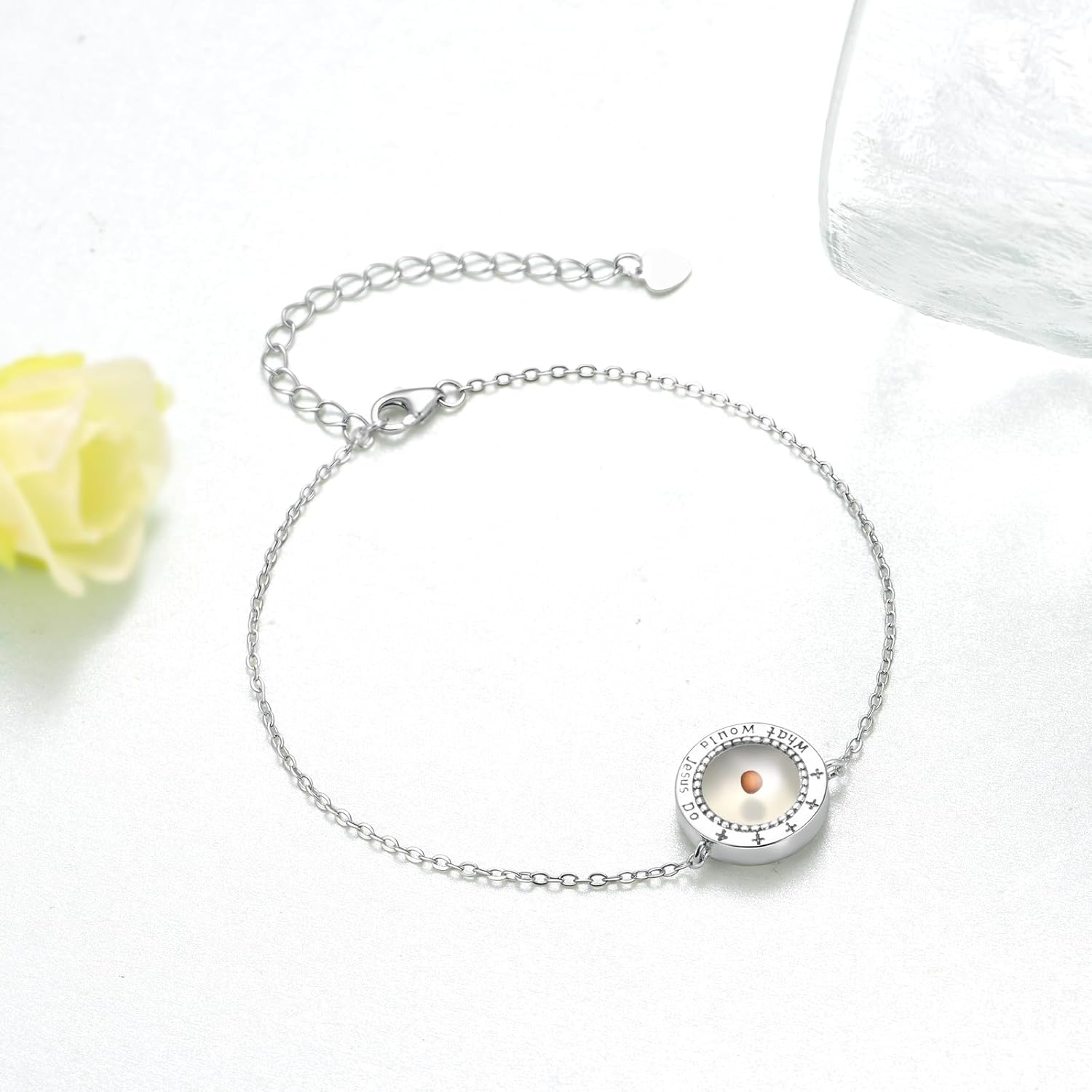 What Would Jesus Do Bracelets Sterling Silver WWJD Mustard Seed Bracelet Christian Jewelry Gifts for Women - Image 3