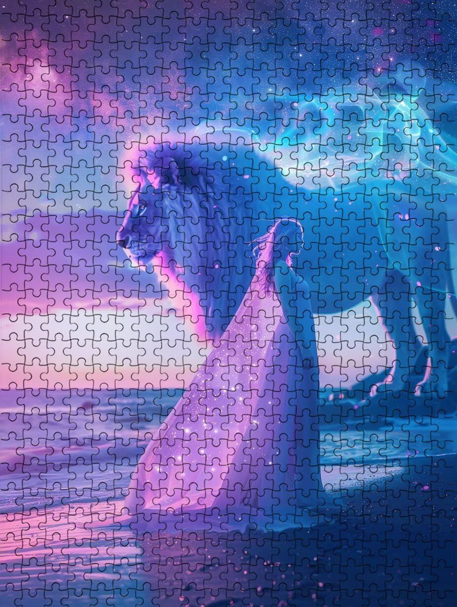 Mujer LeóN Puzzle 3000 Piezas, Rompecabezas Adultos Puzzle, 3D Un Rompecabezas, Desafiante Puzzles de Decoración Juego de, Juego Educativo para Toda la Familia, para Regalo Decoración FNKL7-928