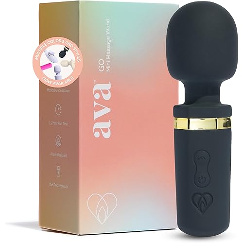 Ava Vibrator Sex Toys – Battery Life Ranging 1.5-6 Hours | Water Resistant Body Safe Silicone | Clitoral Vibrators Couples Sex Toy with Multi Patterns & speeds Vibrator for Women - Mini Black