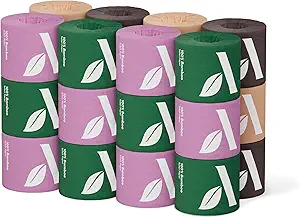 Amazon Aware 100% Bamboo 3-Ply Toilet Paper, Unscented, 24 Rolls, FSC Certified, 350 Sheets, 8400 Count, Pack of 24, Plastic-Free