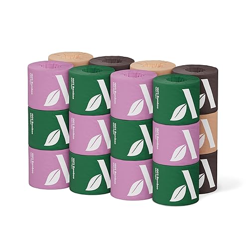 Amazon Aware Bamboo 3-Ply Toilet Paper, Unscented, 24 Rolls, FSC