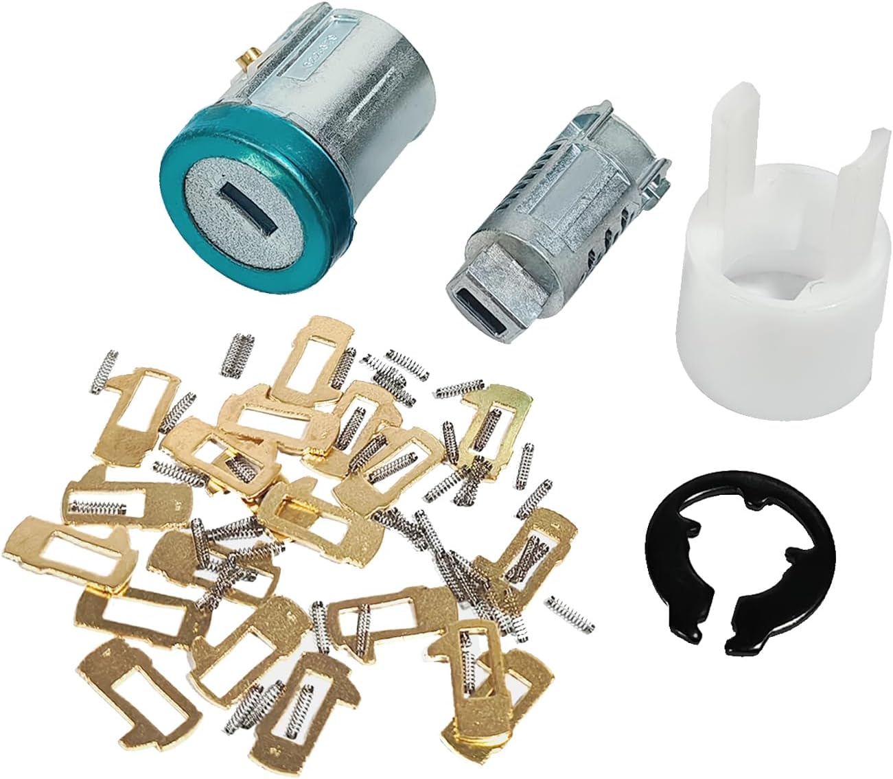 Ignition Lock Cylinder Tumbler Set, 5S4Z11582BB 707592C 5S4Z-11582-BB Replacement Compatible with Ford F-Series/with Lincoln/with Mercury Uncoded W/Clips