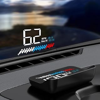OTPerformance M7 - Head Up Display Car Universal Dual System HUD GPS Mode for All Vehicle, Speedometer OBD2 GPS Interface, Speed, Engine RPM, Over Speed Warning, Mileage Measurement Water Temperature