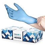 Hand-E Touch Blue Nitrile Disposable Gloves X Large 100 Count - Latex Free Medical Exam Gloves, Powder Free, Food Safe, Cooking