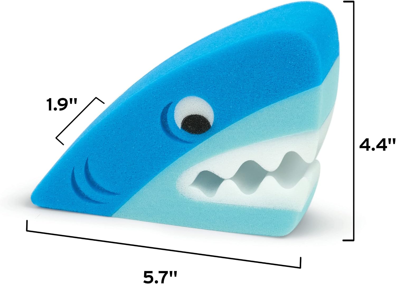Genuine Fred Bath Biters, Children's Bath Sponge, Shark - Large & Absorbent - Gentle on Skin - Adds Fun to Bathtime or Water Table - Great Gift for Kids & Toddlers