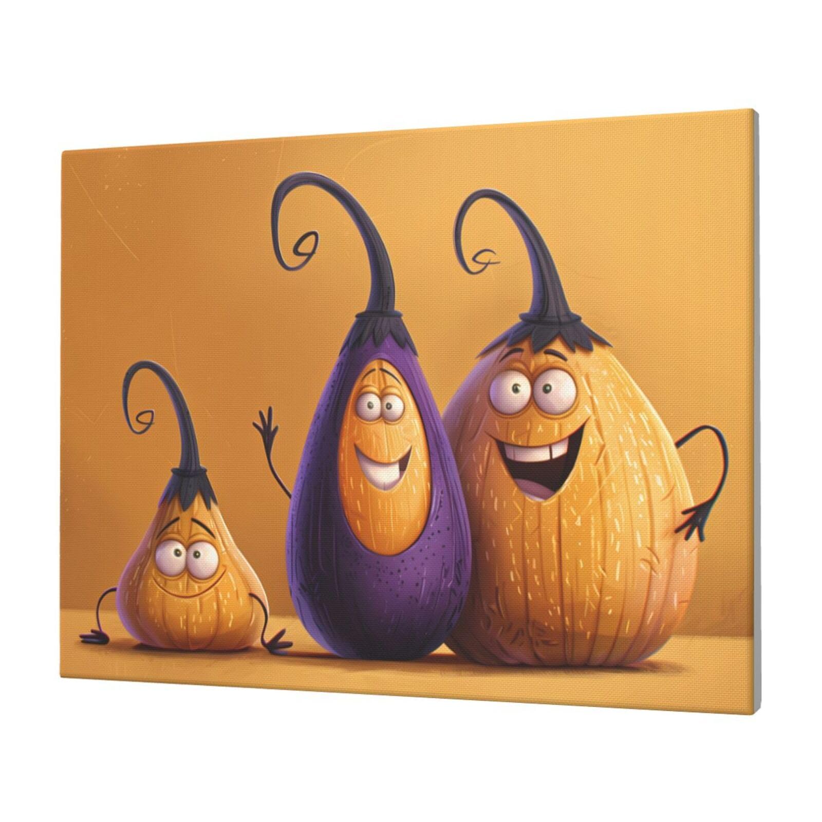 Peinture murale Aubergine surprise tableau d'art chic 30x40 - 8