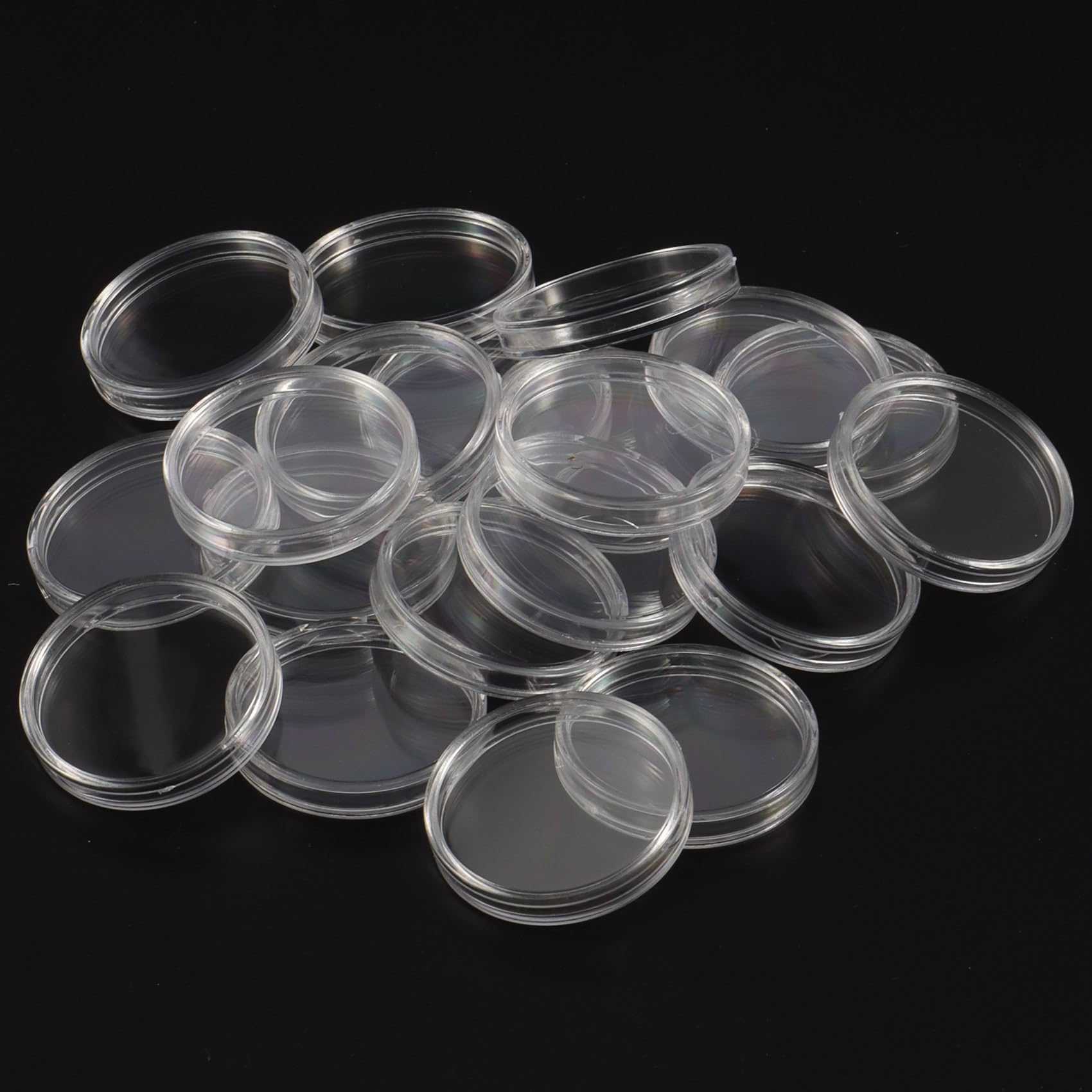 5X Soporte de Monedas de 17/20/25/27/30 mm, Cápsulas de Monedas de Plata de 500 Piezas con Junta de Espuma, Estuche de Monedas Profesional para la Colección de Monedas