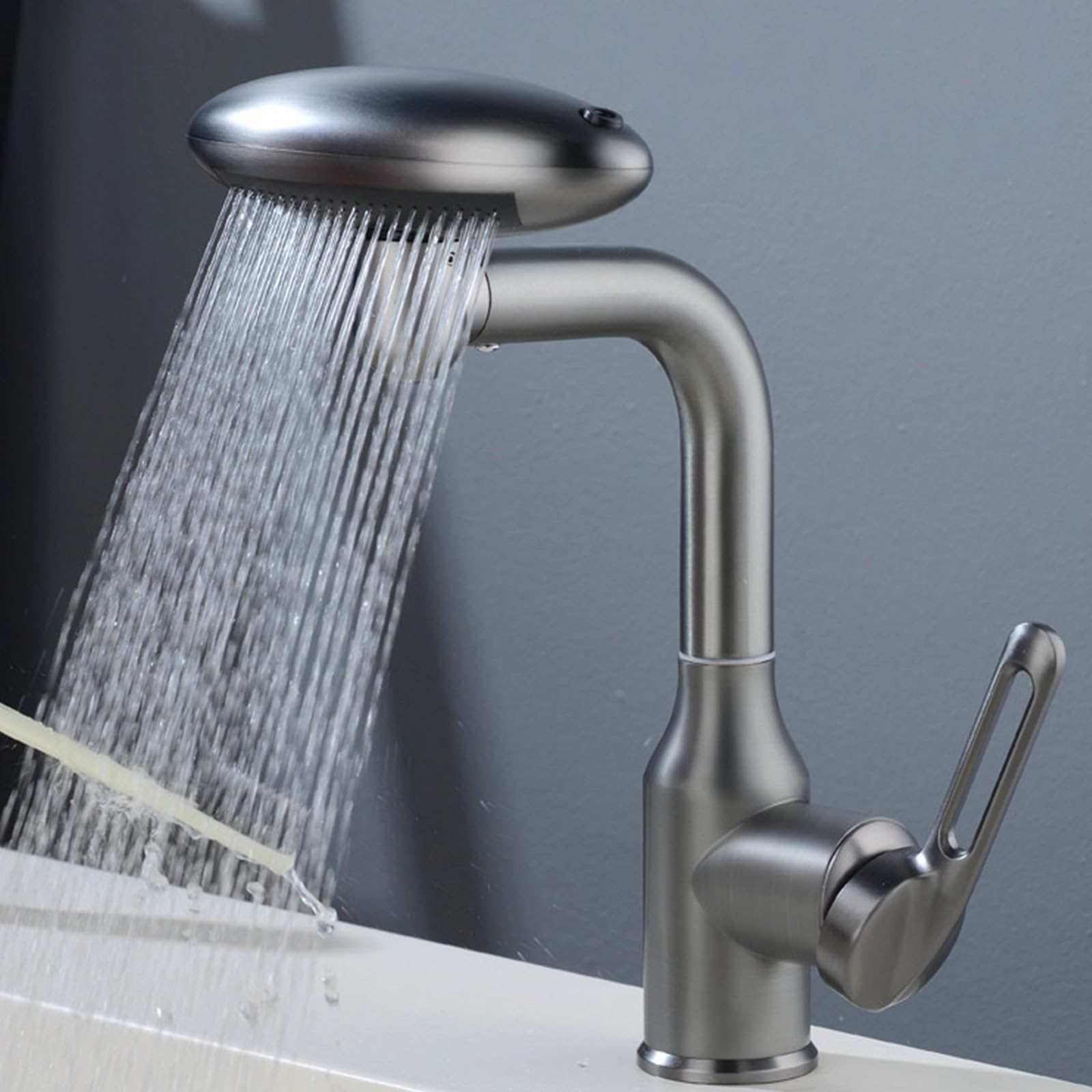 Generisch Wasserflussregler, Wasserhahnverlängerung, Metall, 360-Grad Scharnierbewegung, schnelle Installation, Badezimmer Waschbeckendüse, wassersparend, multifunktionaler Wasserhahn, drehbarer Arm