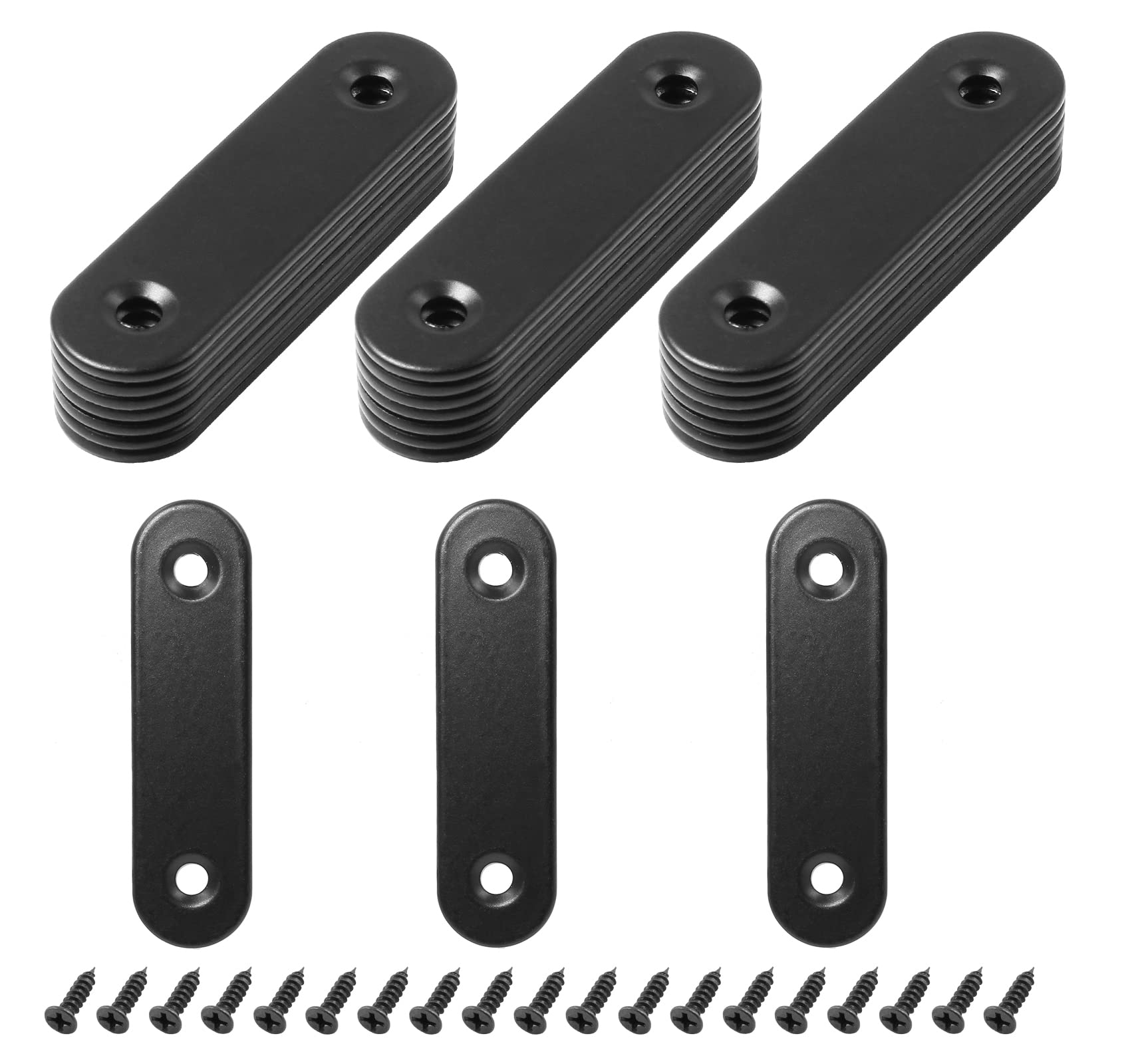 24 Sets 2.5 Inch Stainless Steel Flat Plate Straight Bracket