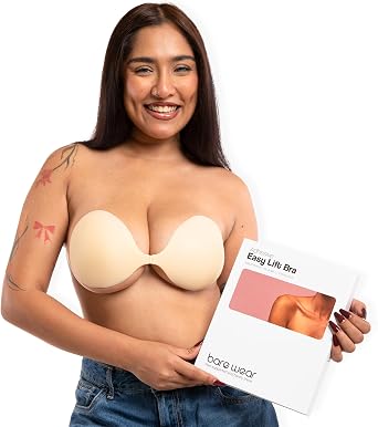 Sticky Strapless Bra Push Up, Adhesive Backless Silicone Stick on Bra