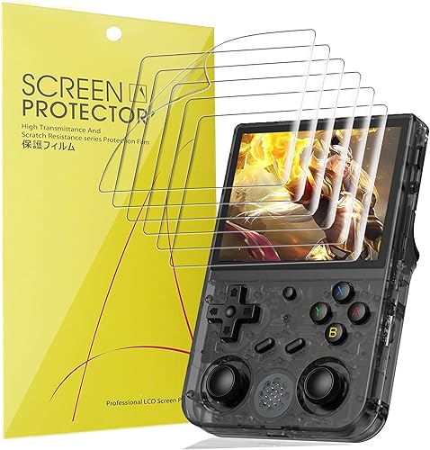 Protector de pantalla compatible con Anbernic RG353V, [6 unidades] Película transparente de TPU de cobertura completa compatible con Anbernic RG353V