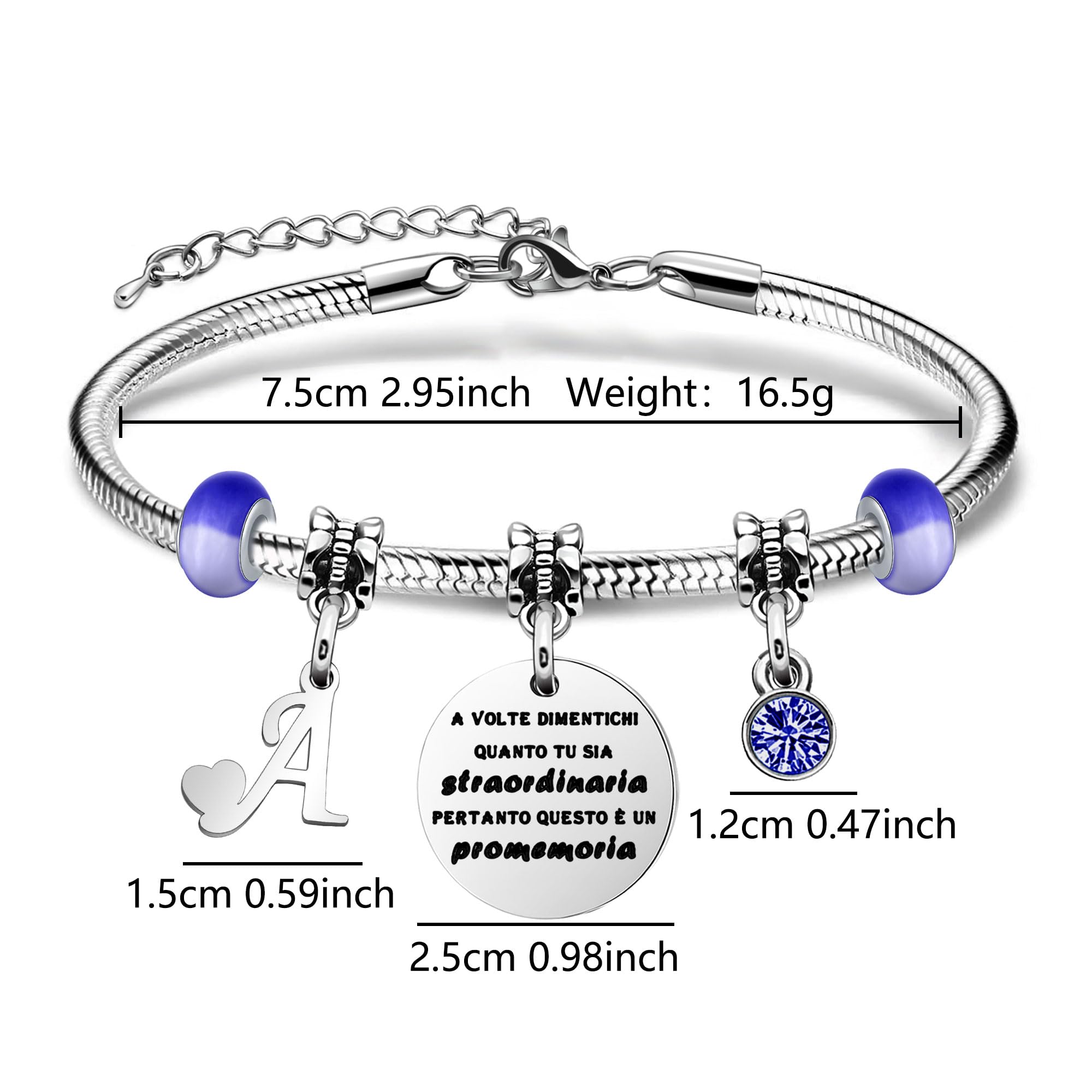 SAMORION A Volte Dimentichi Di Essere Fantastico Braccialetti Regalo Ispiratore Nome Lettera Iniziale Braccialetti Per La Laurea Di Compleanno Della Ragazza Delle Donne braccialetti Anniversario