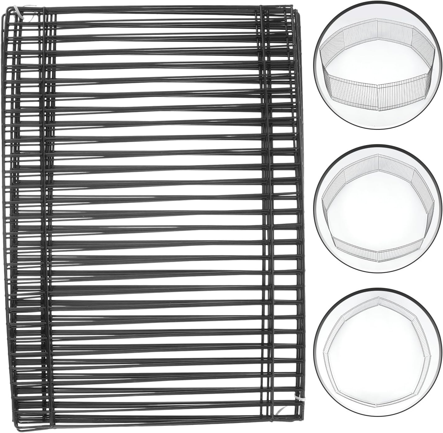 FRCOLOR 8pcs Small Pet Fence Playpen Metal Isolation Gate 23x35cm for Hamsters Indoor Safety Enclosure Portable Pet Separation Pen