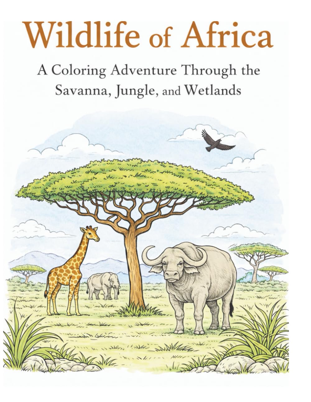 Wild life of Africa: Coloring Book
