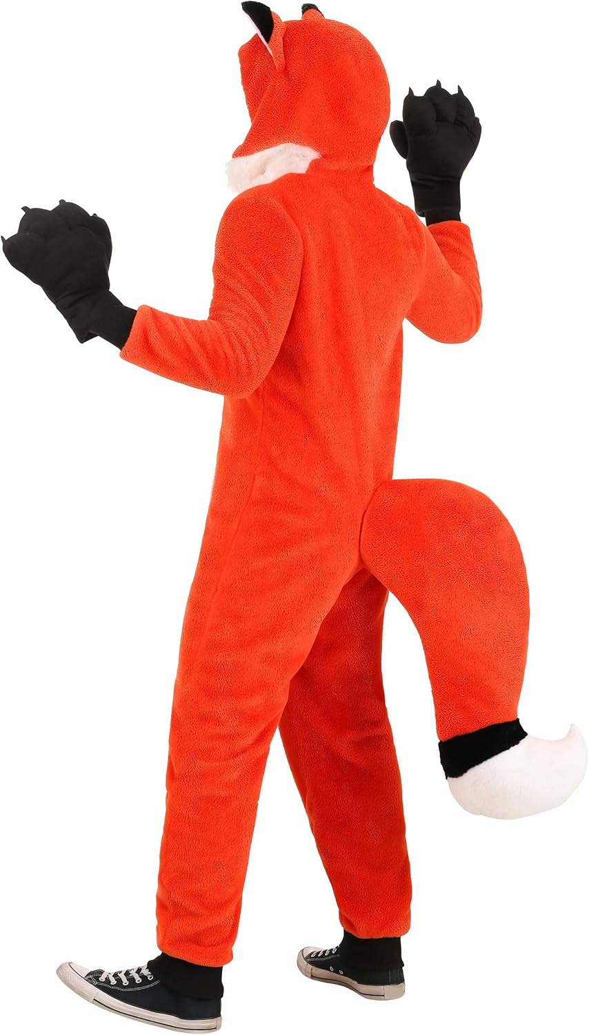 Fun Costumes Adult Woodsy Fox with Tail Detail | Wild Animal Jumpsuit for Halloween Fun