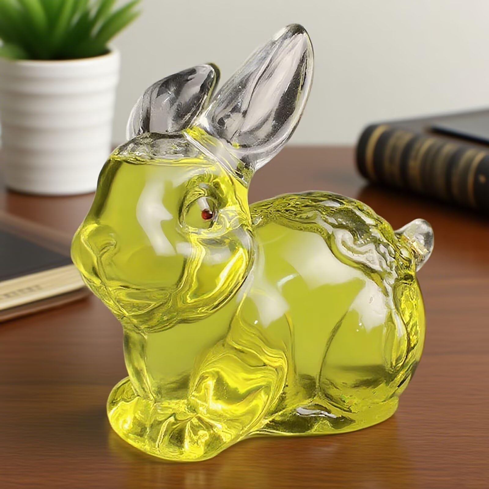 1000ML Decantador Whisky Arte Escultura - Decantador De Whisky De Vidrio Con Forma De Conejo 3D, Botella De Vino De Animal Personalizada, Contenedor De Almacenamiento De Licor Novedoso