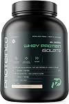 ProteinCo | Pure All Natural Grass-Fed New Zealand Whey Protein Isolate Powder | 27g per serving | Stevia | Gluten & Lactose Free | Low-Calorie | 4 Lbs (Vanilla)