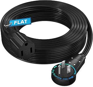 Amazon.com: Maximm 360 Rotating Flat Plug Extension Cord - 20 feet ...