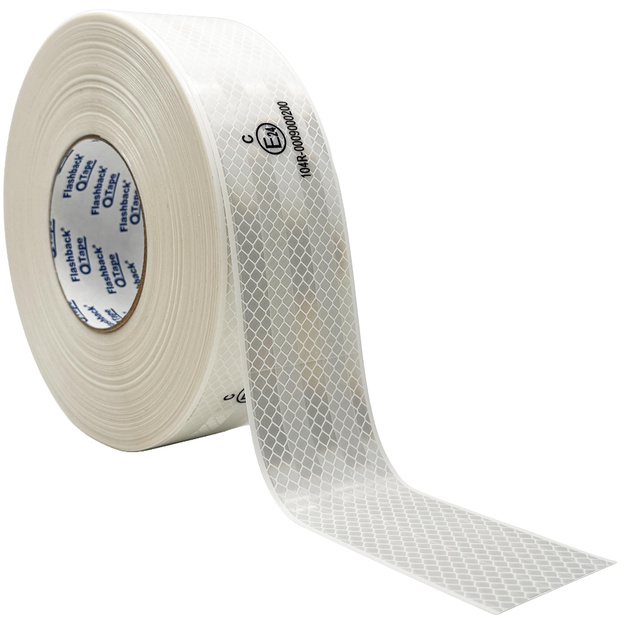 FlashBack ECE104 Reflective 50mm Wide Conspicuity Tape - HGV, Truck, Trailer etc (White, 50mm x 10m)