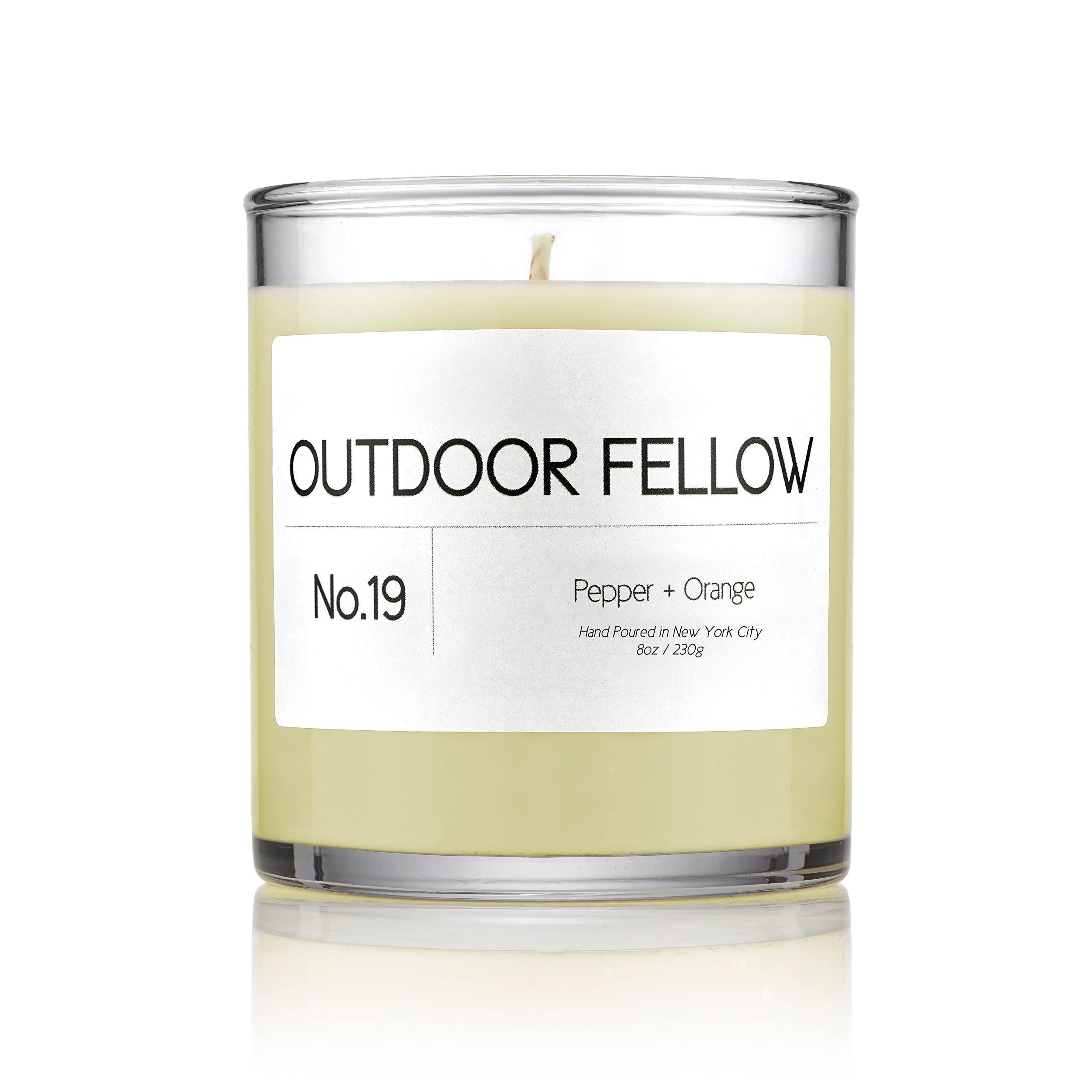 Pepper and Orange Outdoor Fellow Scented Candle | 40 Hour Long Burning Candles | Coconut and Apricot Natural Wax | Luxury Candle for Home (8oz)