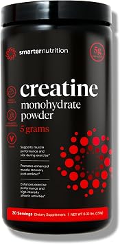 SMARTERNUTRITION Creatine Monohydrate Powder 150g, 5000mg Per Serving 5g - Keto Friendly, Unflavored, Gluten-Free, Pre & Workout Recovery Support, Promotes Muscle Mass &. Endurance - 30 Servings