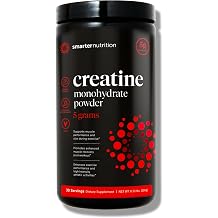 مسحوق أحادي هيدرات الكرياتين من SMARTERNUTRITION 150 جرام، 5000 مجم لكل وجبة 5 جرام - صديق لنظام الكيتو الغذائي، بدون نكهة، خالٍ من الغلوتين، يدعم التعافي قبل التمرين وأثناءه، يعزز كتلة العضلات. التحمل - 30 حصة