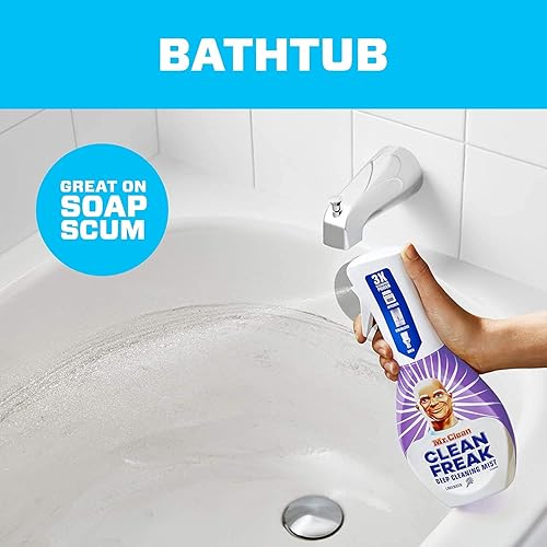 Miniatura 2 de Mr. Clean Freak - Paquete de spray de limpieza profunda para múltiples superficies, 1 iniciador + 1 recambio