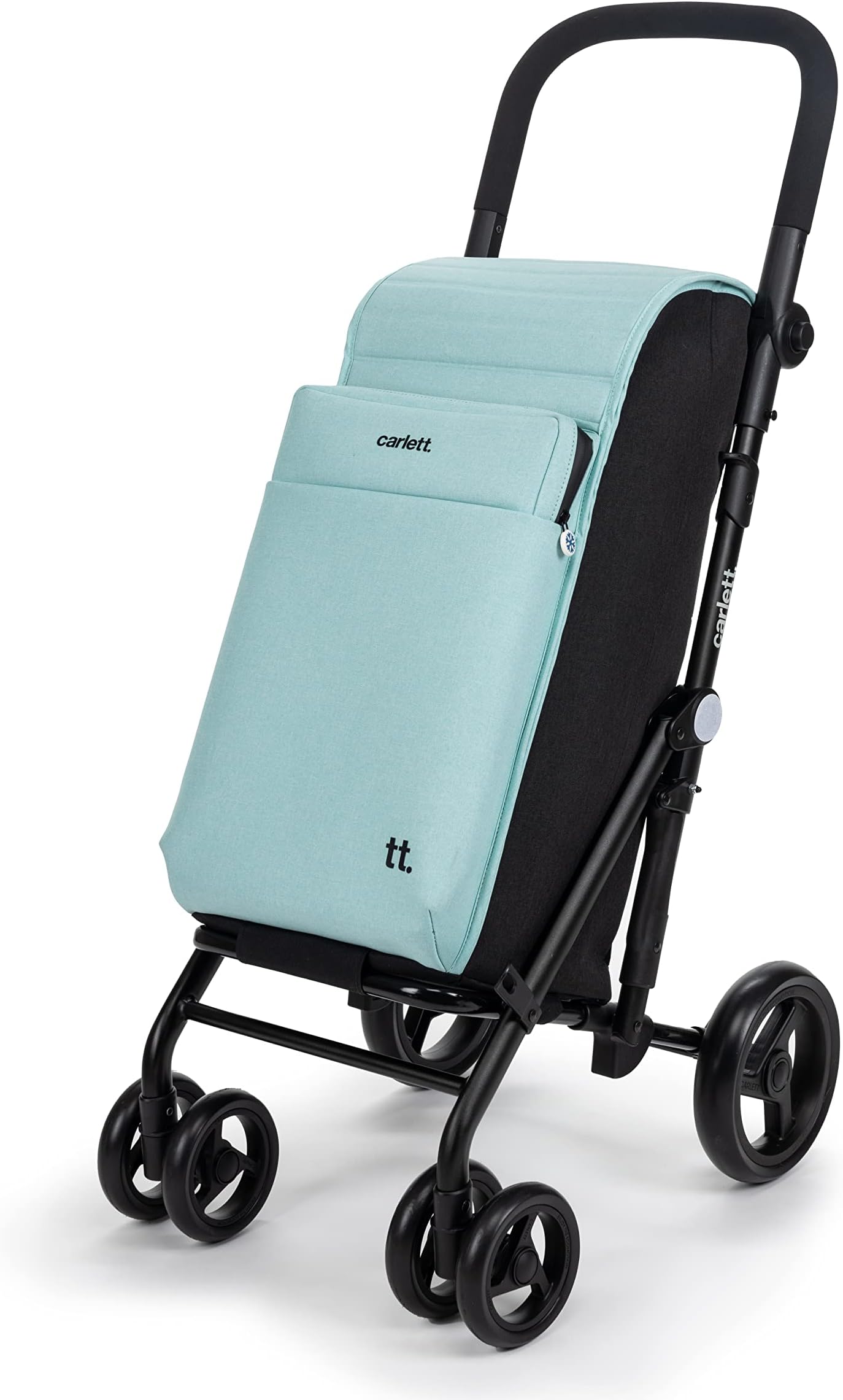 Mikinona Faltbarer Einkaufstrolley Blau - Tragbare Zugtasche Mit Rädern Bis 21kg