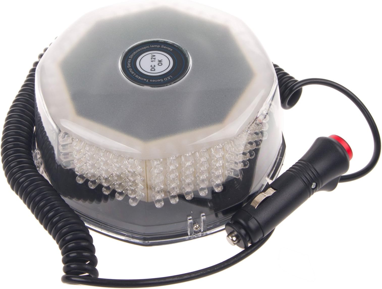 240led Waterproof Car Vehicle Magnetic Mounted Led Strobe Light Beacon Flashing Light Lamp Dc 12v (Amber)