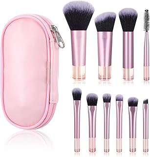 Juego de 10 brochas de maquillaje de viaje, c...