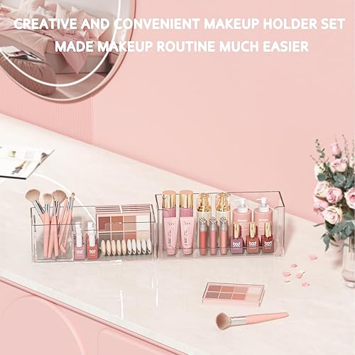 Miniatura 9 de Cajones de almacenamiento apilables de plástico transparente, organizador de cajones de baño, organizador de gabinete de medicina, organizadores de