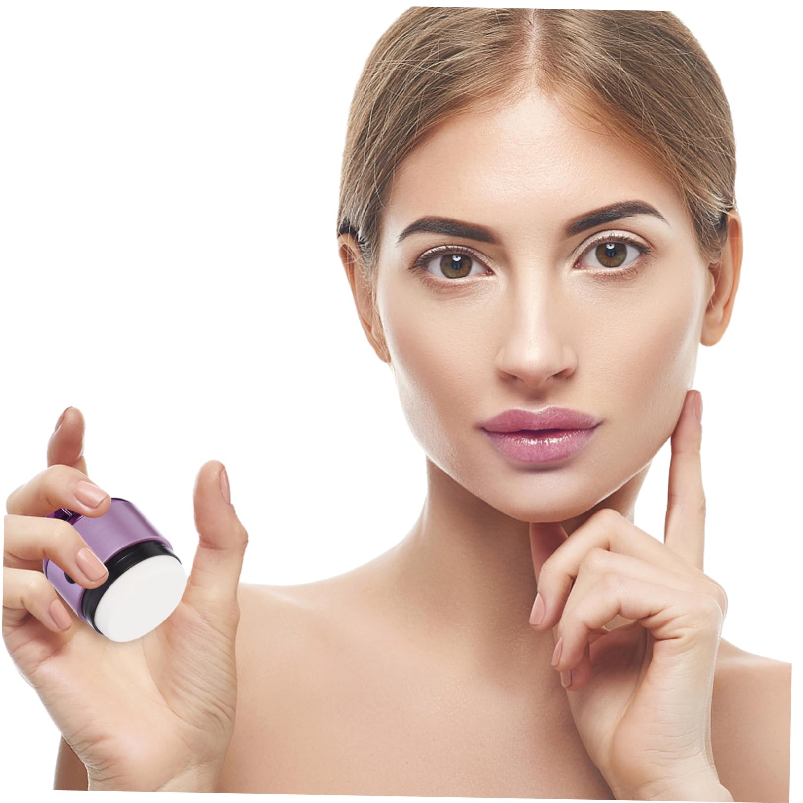 2pièces Éponge De Maquillage Électrique Vibrante Puff à Fond De Teint Pour Application Uniforme Outil De Beauté Portable