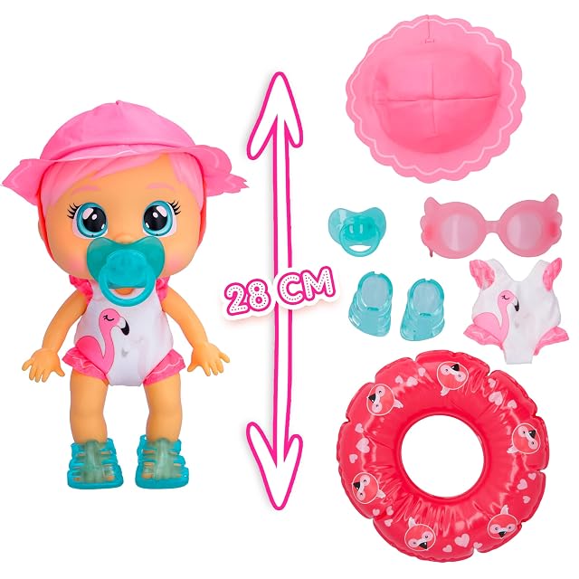 Foto 4 de 6 de Bebes Llorones Fun N' Sun Fancy - Muñeca interactiva Impermeable Que Llora lágrimas de Verdad para Jugar…