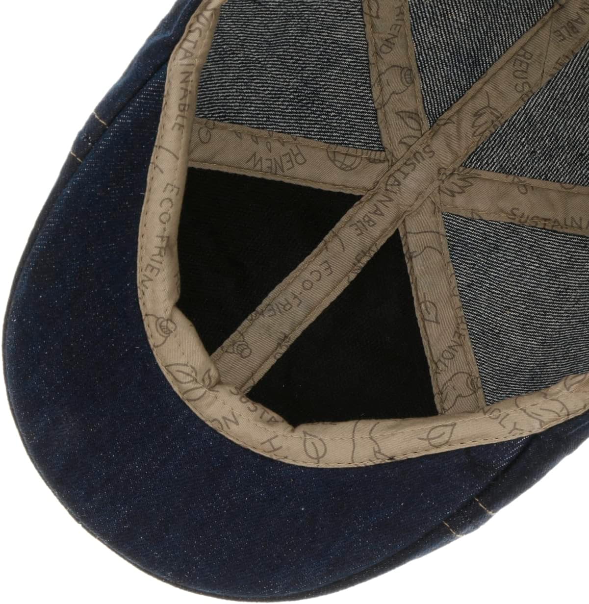 Stetson Texas Sustainable Denim Flat Cap Capsule Collection Cotton Ramie Contrast Stitch Eco-Friendly Made in EU Men Summer - Image 4