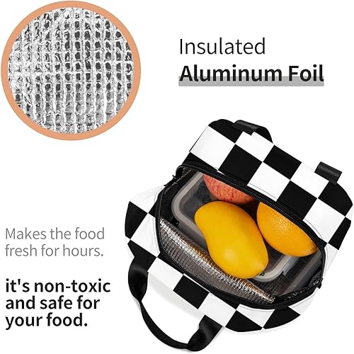 Miniatura 3 de Fiokroo Lonchera con aislamiento de pintura hippie, reutilizable, impermeable, para la escuela, trabajo, universidad, viajes al aire libre, picnic,