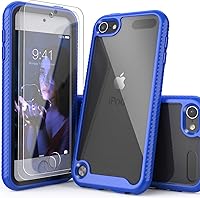 Vista 32 de Funda para iPod Touch 7ª generación, 2 en 1, a prueba de golpes, con 2 protectores de pantalla HD, protección híbrida resistente a los golpes