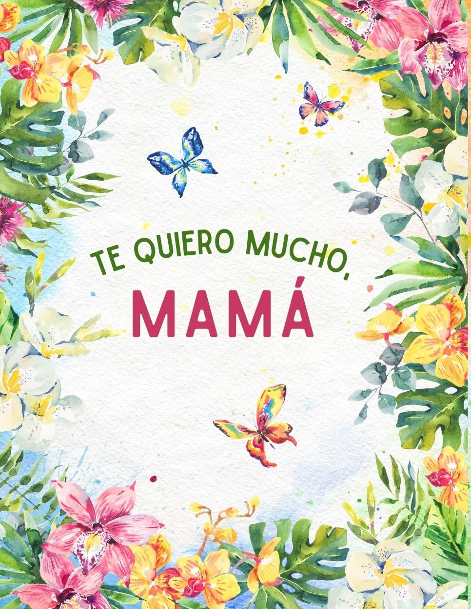 Te Quiero Mucho Mama Feliz Cumpleanos - I Love You Mom Happy Birthday Greeting Card in Spanish Espanol