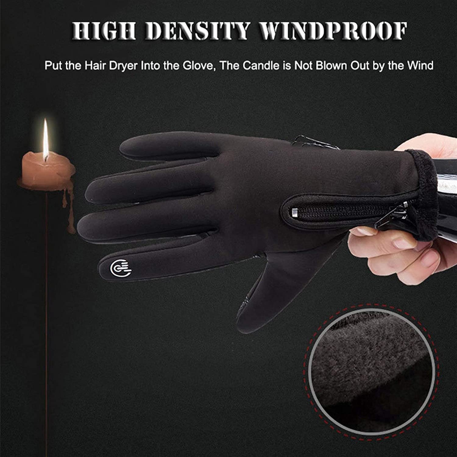 Guantes, Guantes de invierno, Guantes de ciclismo cálidos de invierno, Guantes de pesca de dedo completo, Guantes de hombre de pesca de pantalla táctil cálidos de invierno, Guantes antideslizantes a p